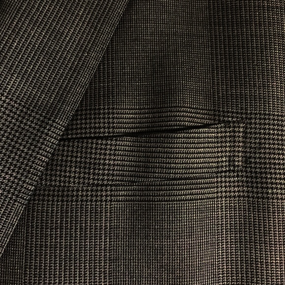MASSIMO DUTTI HOUNDSTOOTH 100% WOOL SUIT SIZE 46/38 - Picture 4 of 16